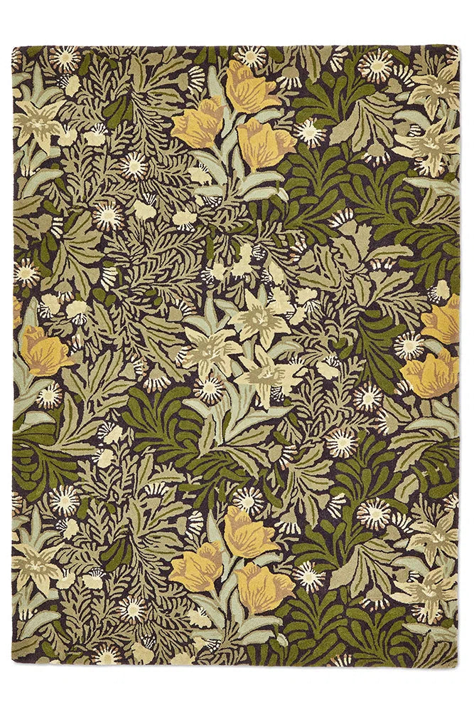 Morris & Co Bower Twining Vine Green 128207 Rug