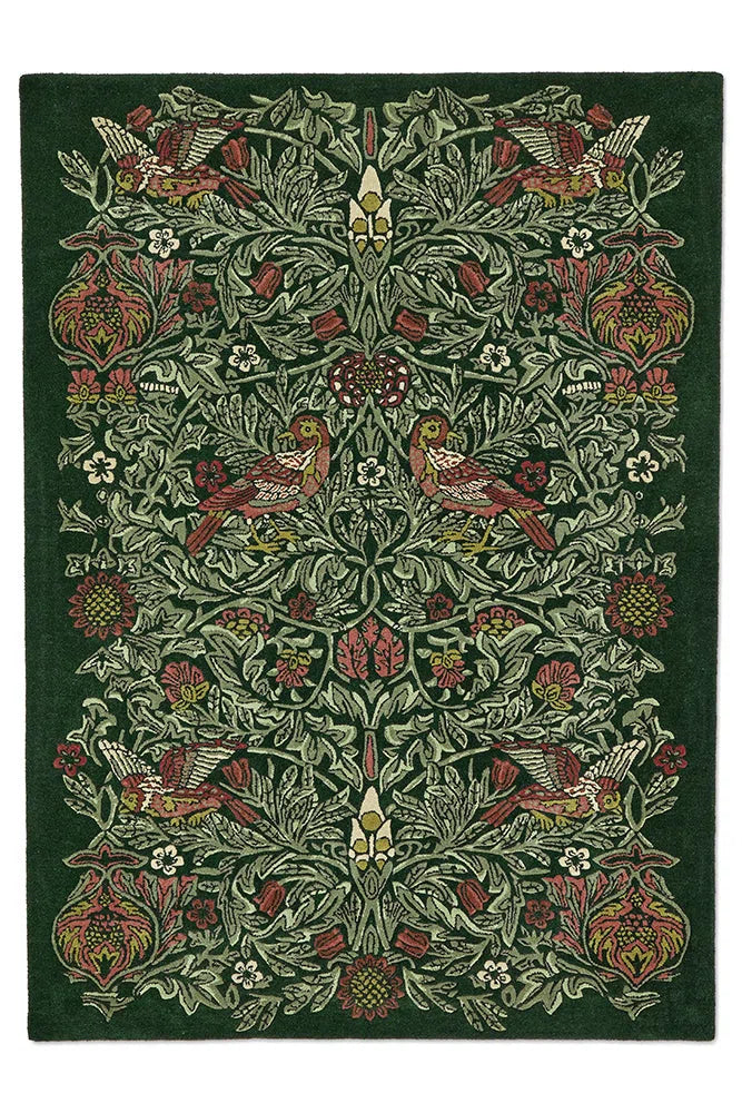Morris & Co Bird Tump Green 128307 Rug
