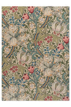 Morris & Co Golden Lily Green - Red 130107 Rug
