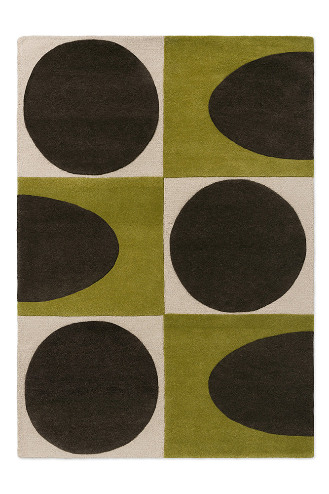 Orla Kiely Spot Square Walnut - Lichen 157907 Rug