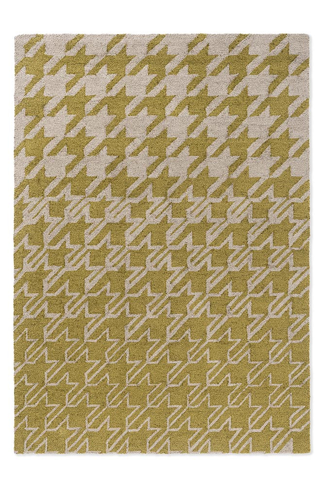 Ted Baker Houndstooth Mustard 455706 Outdoor Rug