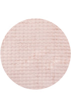 Bubble Blush Round Machine Washable Rug