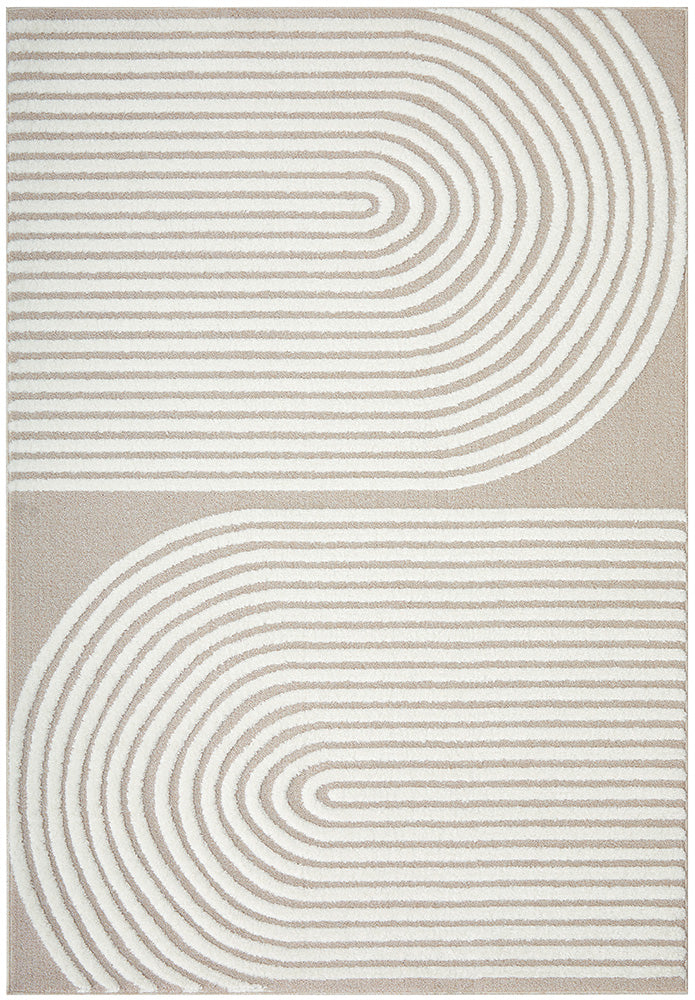 Lotus Abbey Beige White Rug