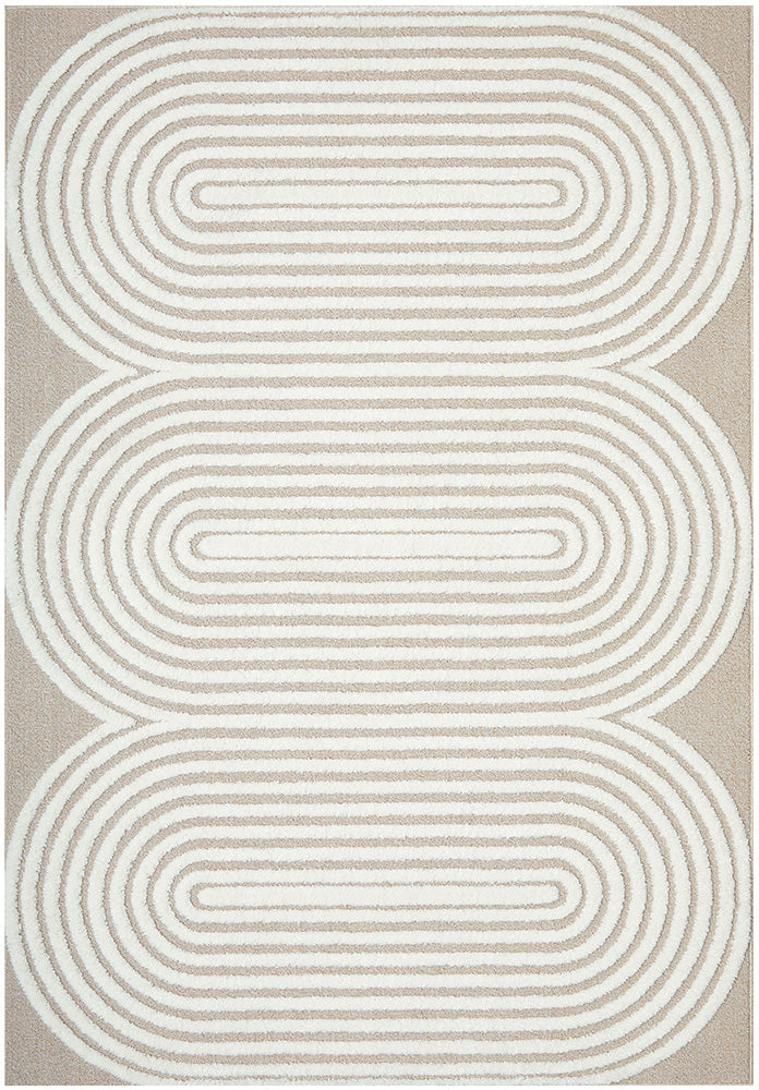 Lotus Carl Beige White Rug