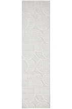 Lotus Leo White Runner Rug