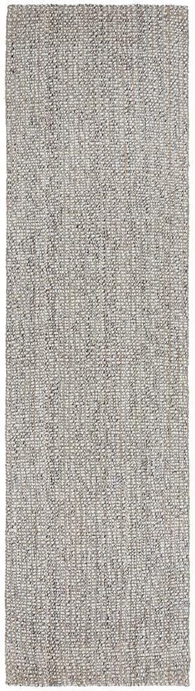 Arabella Grey Wool Jute Runner Rug