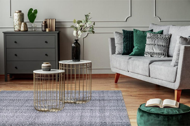 Basket Grey Weave Wool Rug