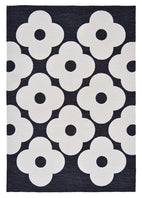 Orla Kiely Spot Flower Black Outdoor Rug 460805