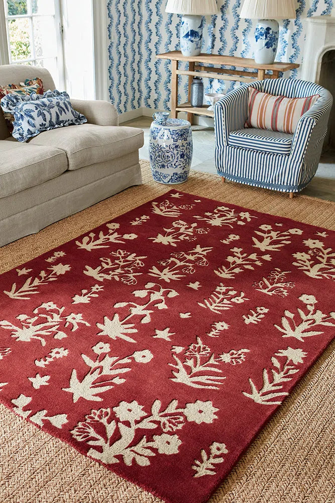 Sanderson Woodland Glade Damson Red 146800 Rug