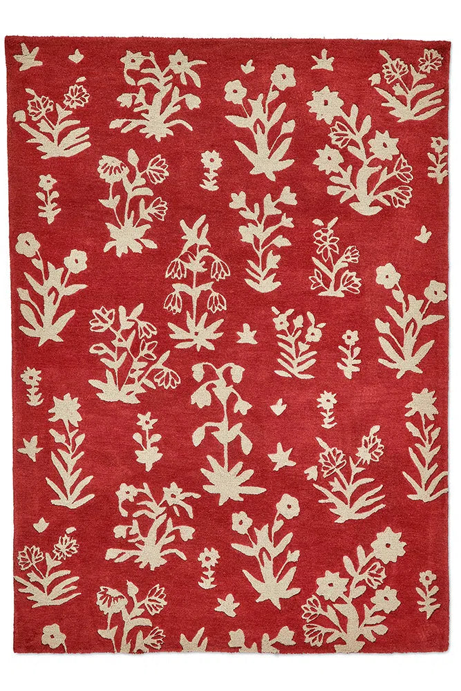 Sanderson Woodland Glade Damson Red 146800 Rug