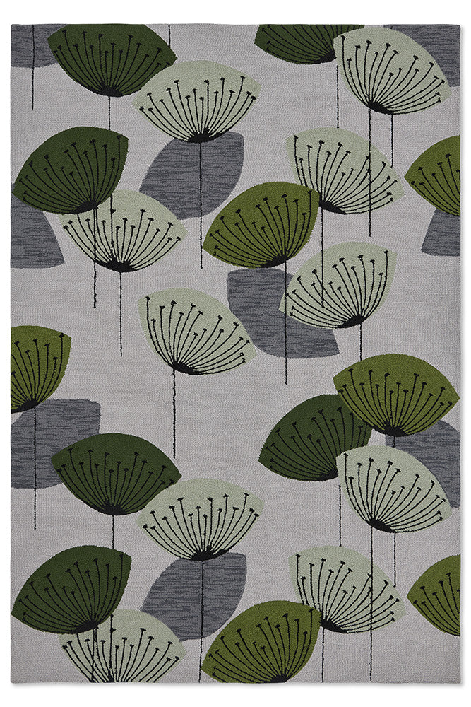 Sanderson Dandelion Clocks Botanical Green Outdoor 445807