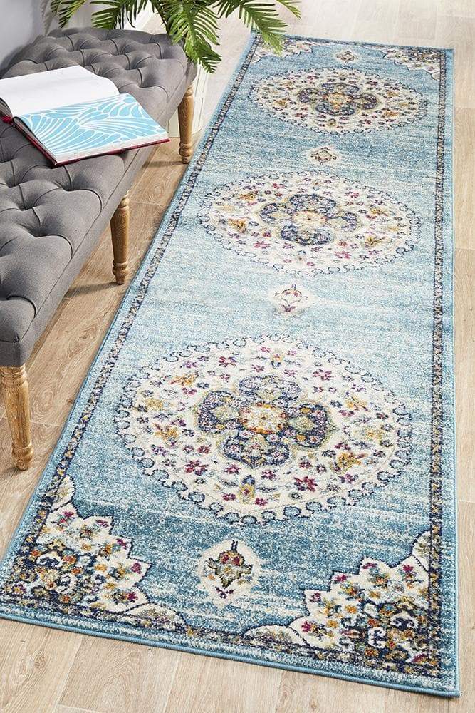 Babylon 202 Blue Runner Rug