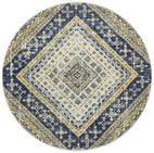 Babylon 203 Navy Round Rug