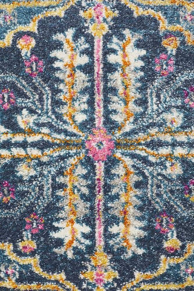 Babylon 209 Navy Runner Rug