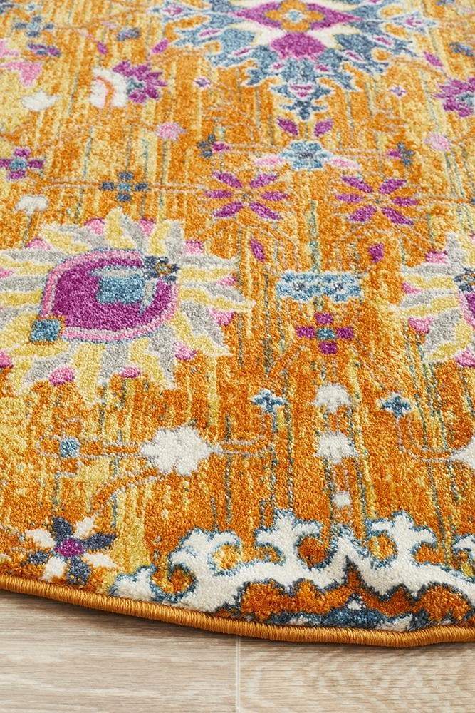 Babylon 210 Rust Round Rug