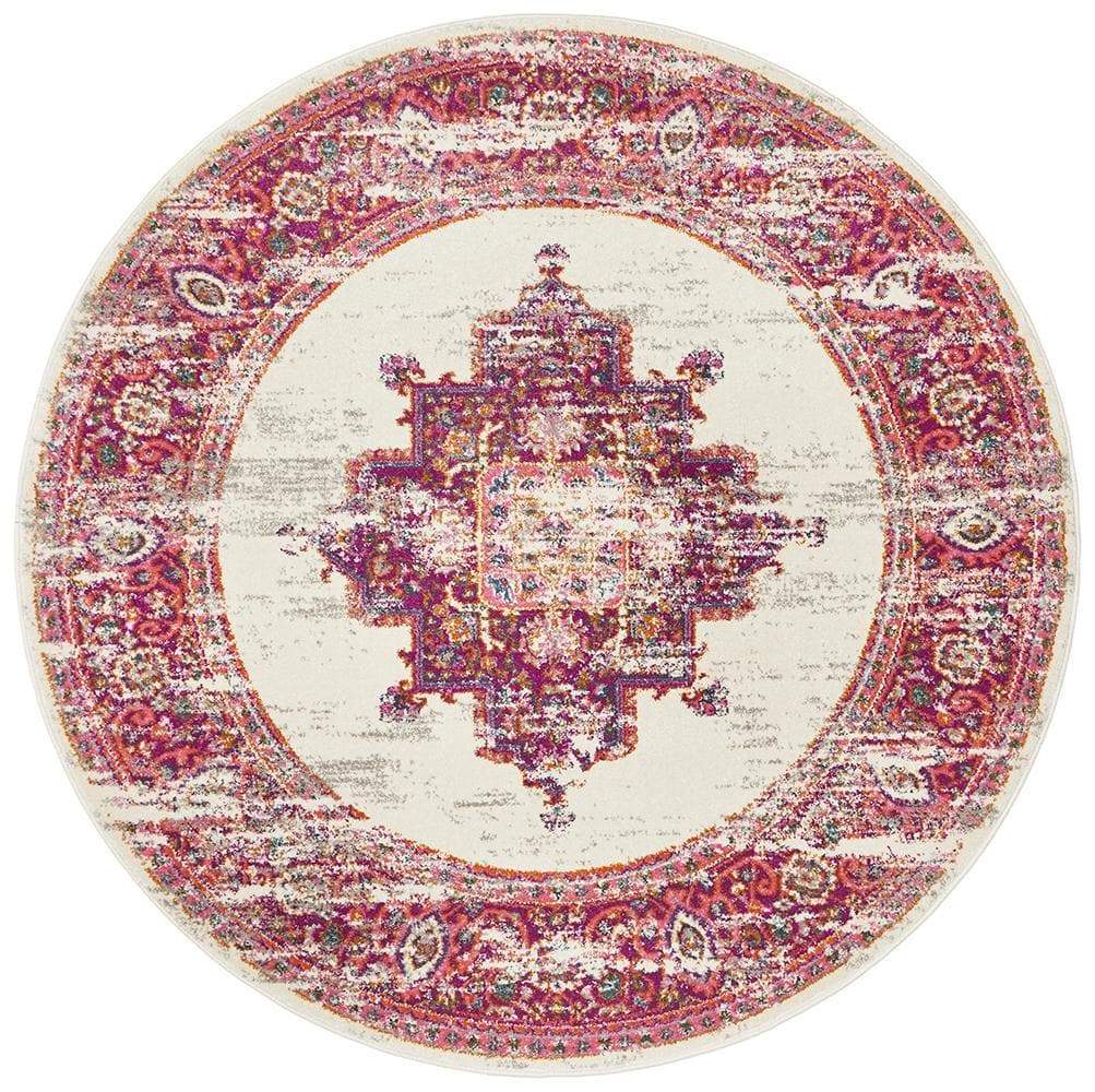 Babylon 211 Pink Round Rug