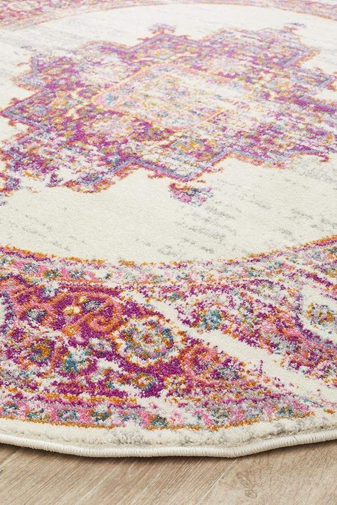 Babylon 211 Pink Round Rug