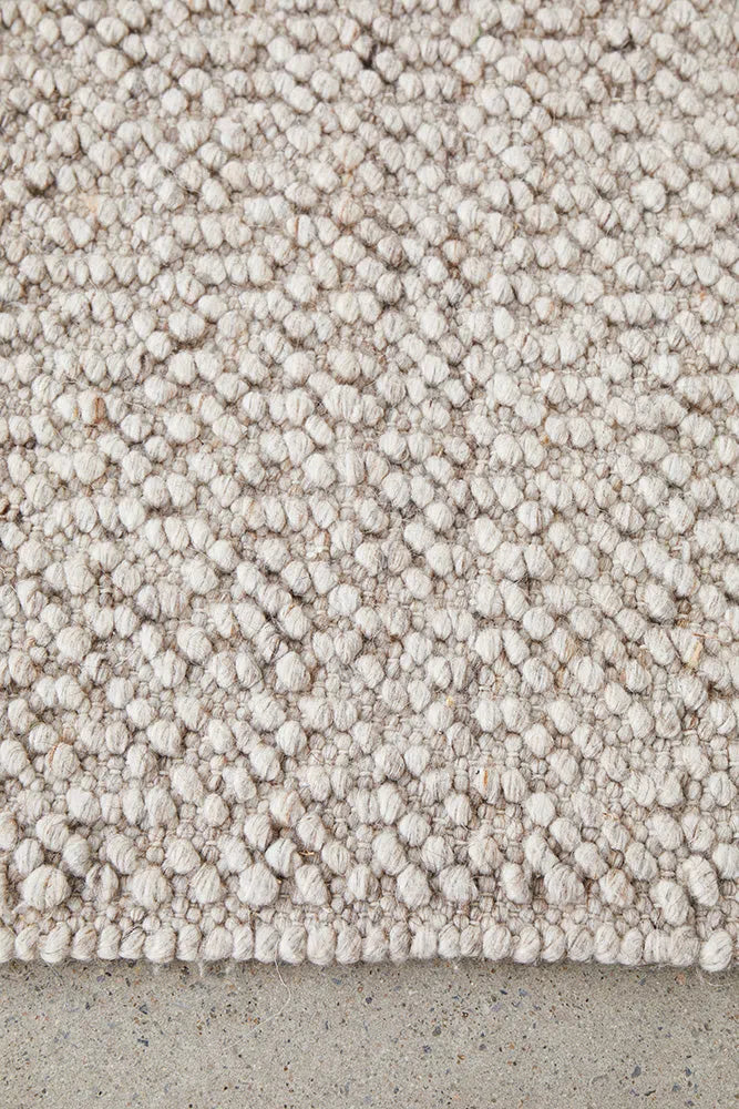 Boucle Natural Wool Rug