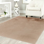 Camel Pony Ultra Soft Faux Fur Luxurious Modern Rug Floor Mat