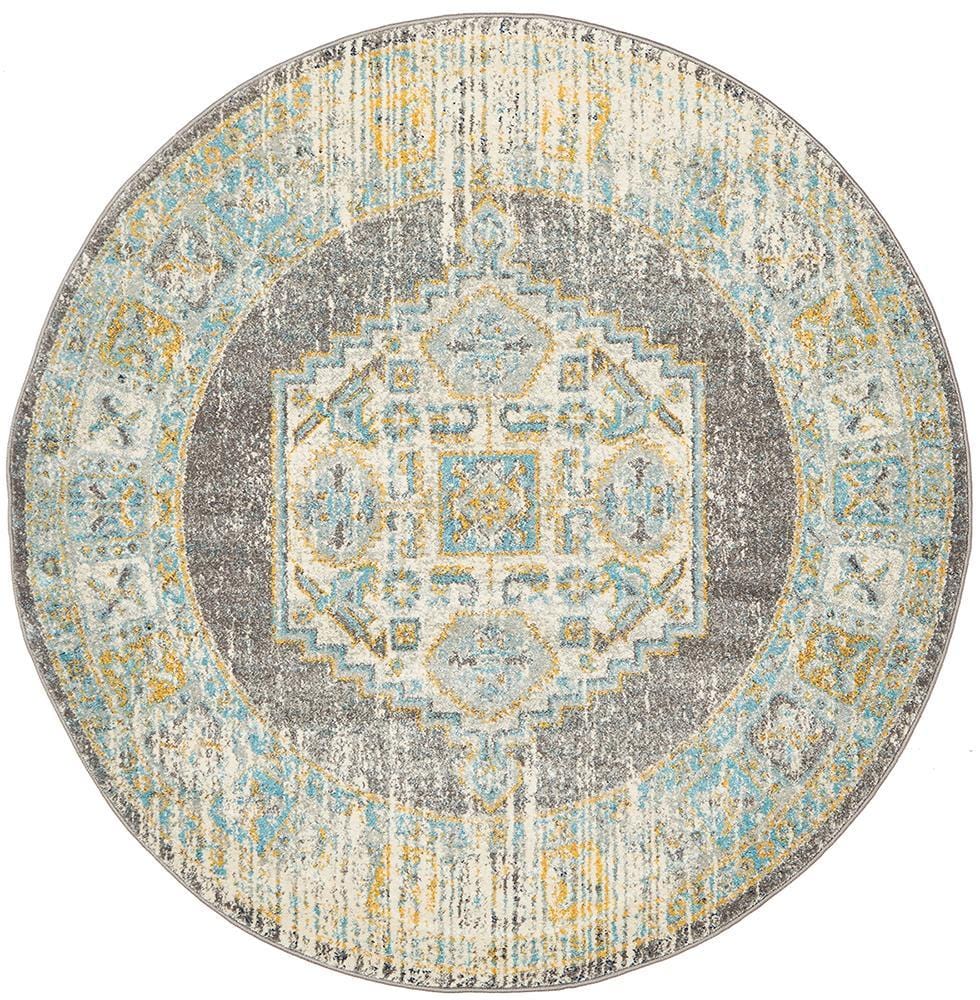 Century 944 Grey Round Rug