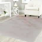 Cream Pony Ultra Soft Faux Fur Luxurious Modern Rug Floor Mat