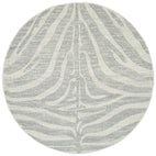 Chrome Savannah Silver Round Rug