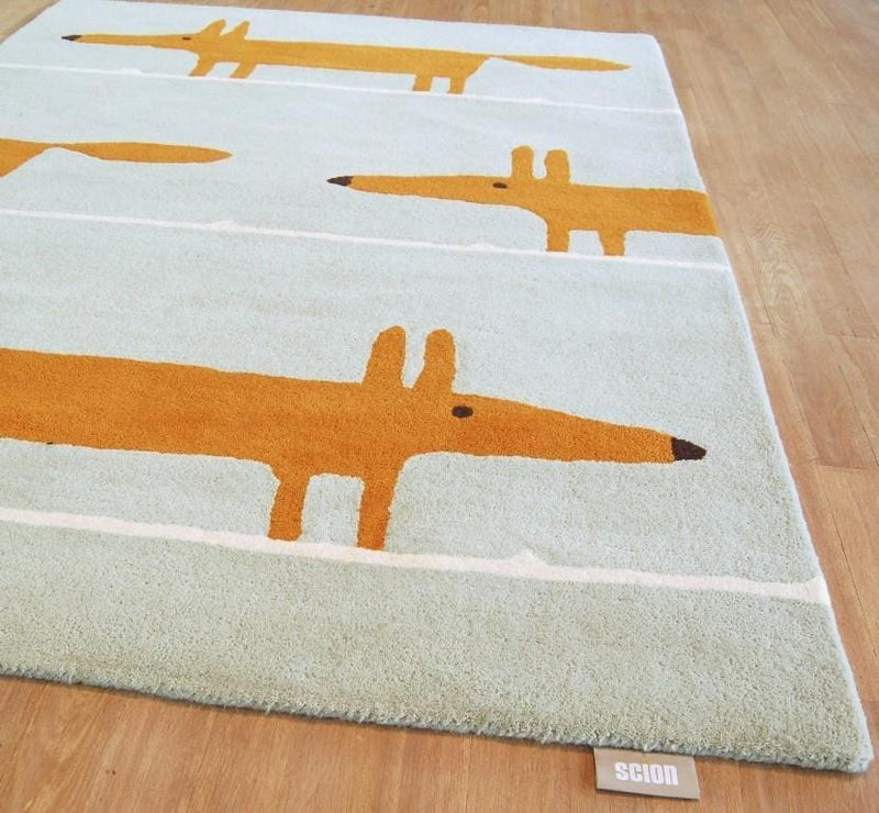 Scion Mr Fox Rug Aqua 25308