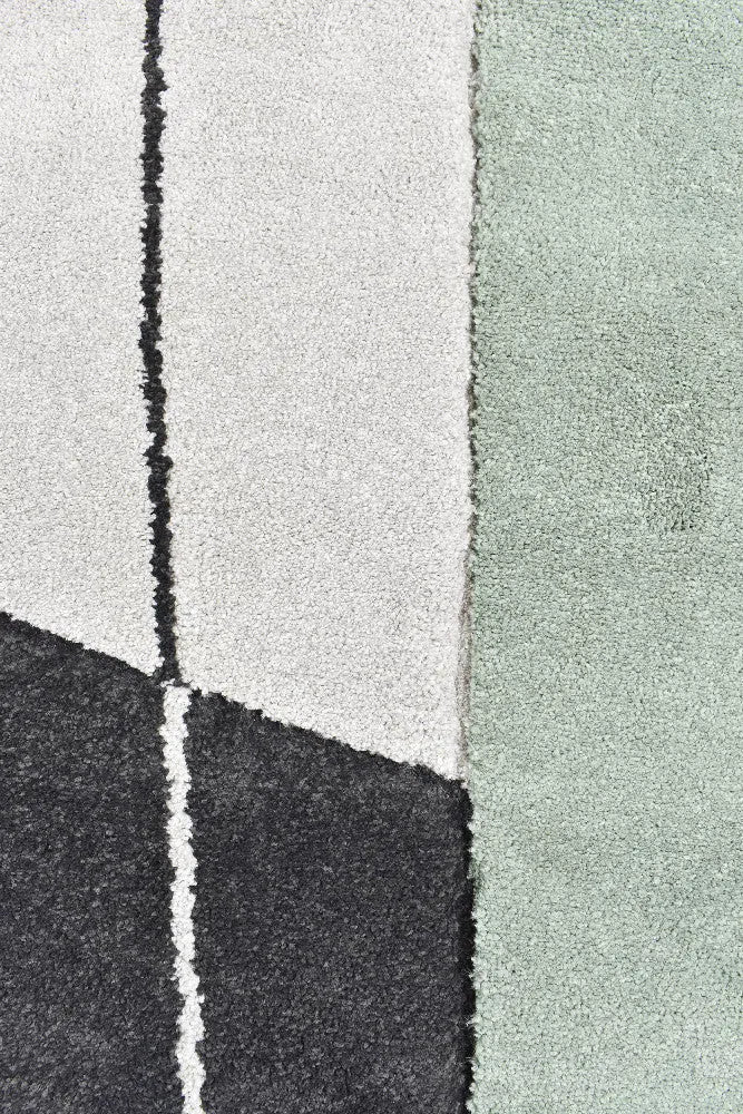 Aria Grey Green Abstract Rug