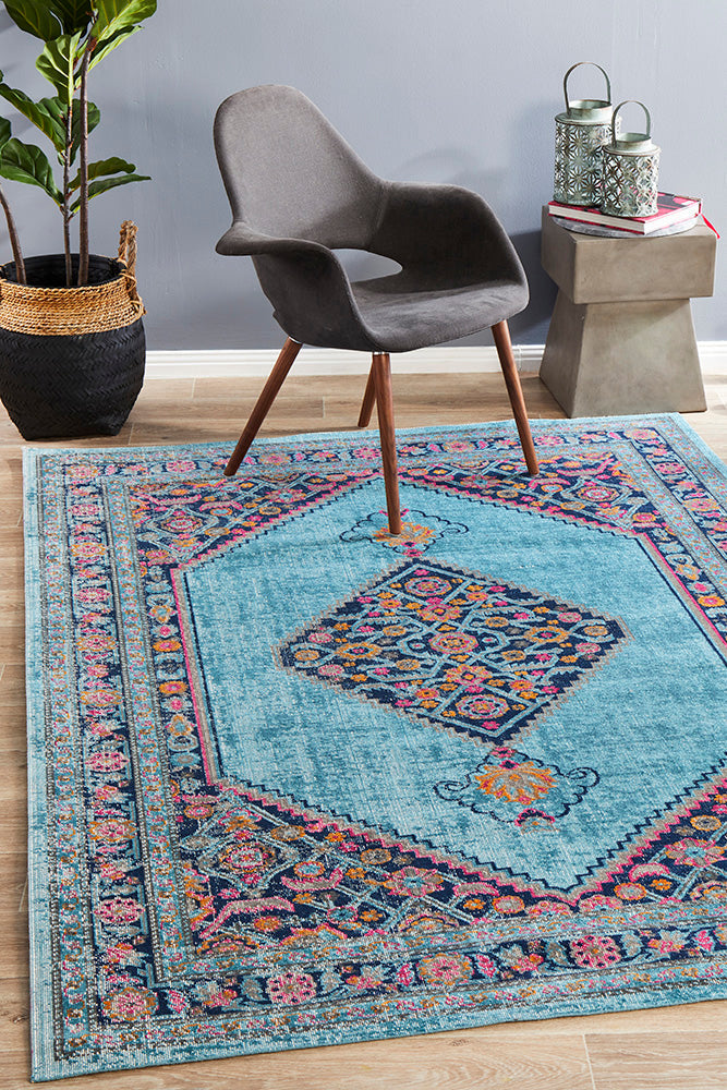Whisper Diamond Blue Rug