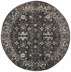 Evoke Estella Charcoal Transitional Round Rug