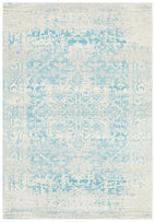 Evoke Glacier White Blue Transitional Rug