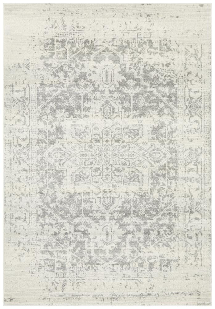 Evoke Dream White Silver Transitional Rug