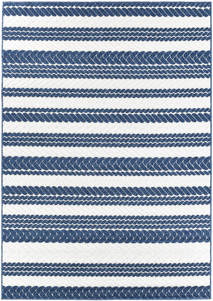 Nevada 994 Indoor Outdoor Blue White Rug