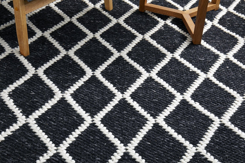 Huxley Black Wool Rug