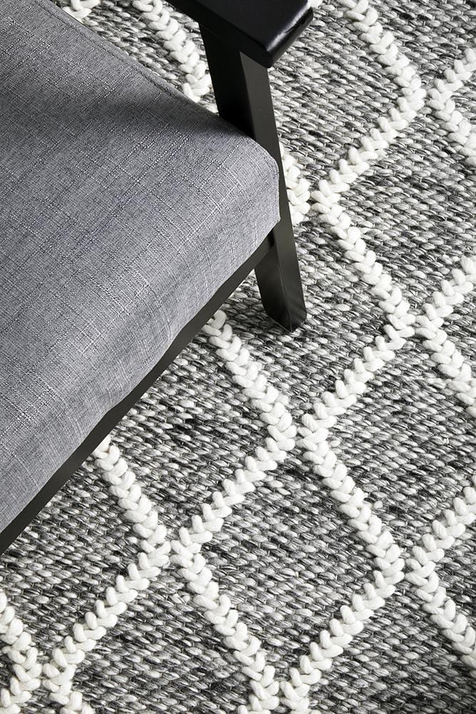 Huxley Grey Wool Rug