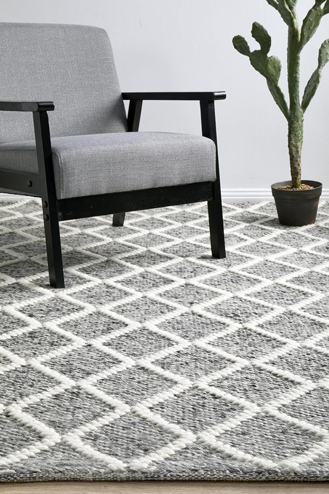 Huxley Grey Wool Rug
