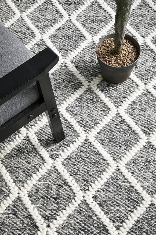 Huxley Grey Wool Rug