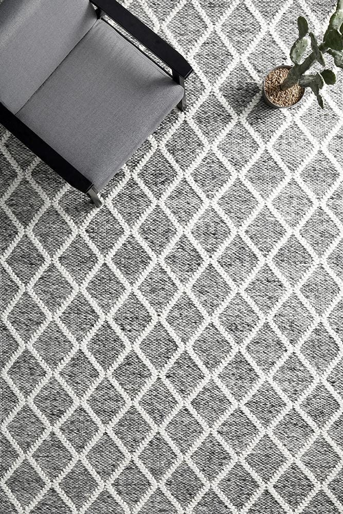 Huxley Grey Wool Rug