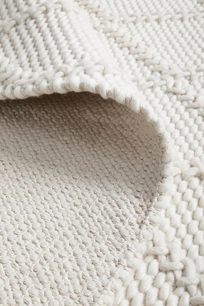 Huxley White Wool Rug