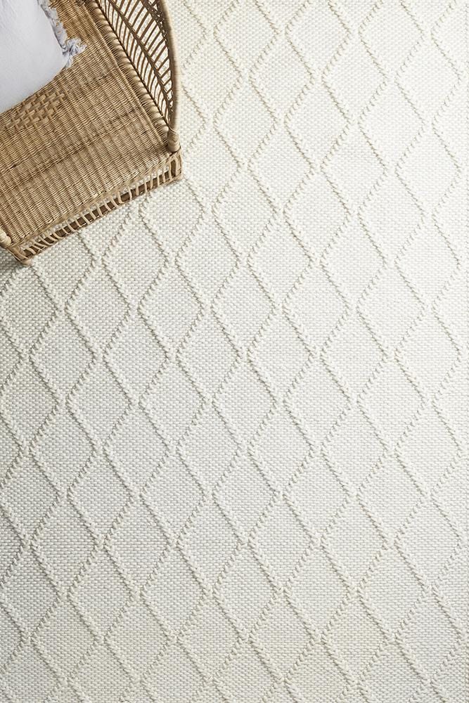 Huxley White Wool Rug