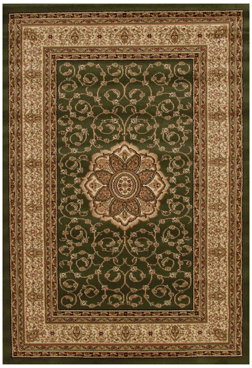Medallion Classic Design Rug Green