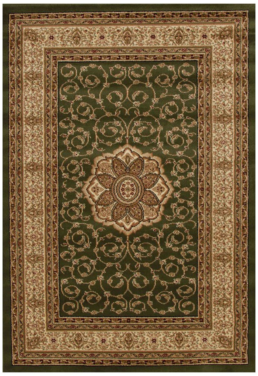 Medallion Classic Design Rug Green