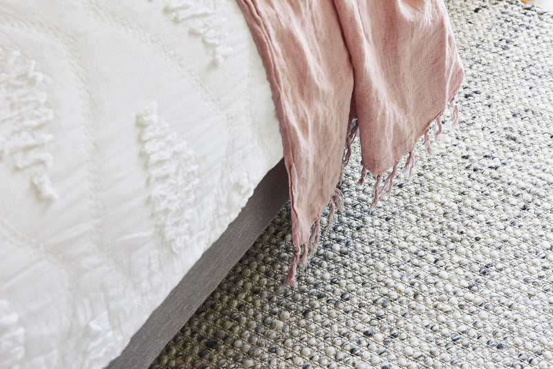 Carlos Felted Wool Rug Grey Natural