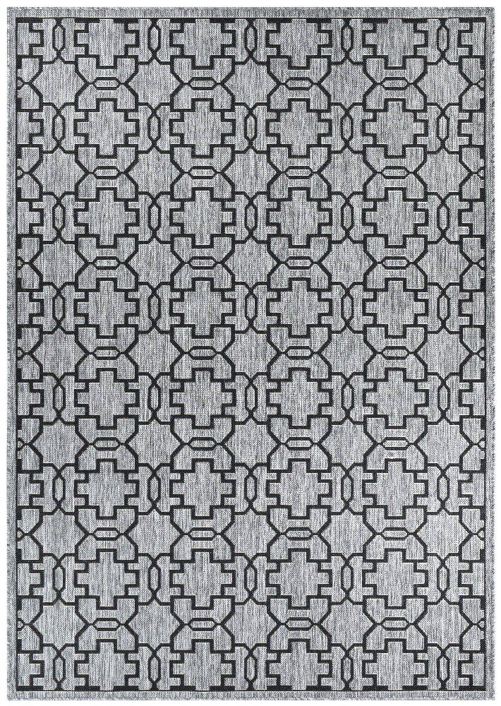 Alaska Indoor Outdoor 08 Grey Black Rug