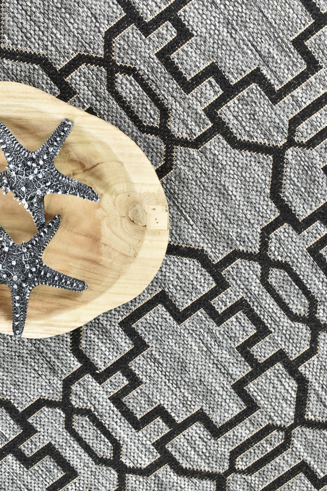 Alaska Indoor Outdoor 08 Grey Black Rug
