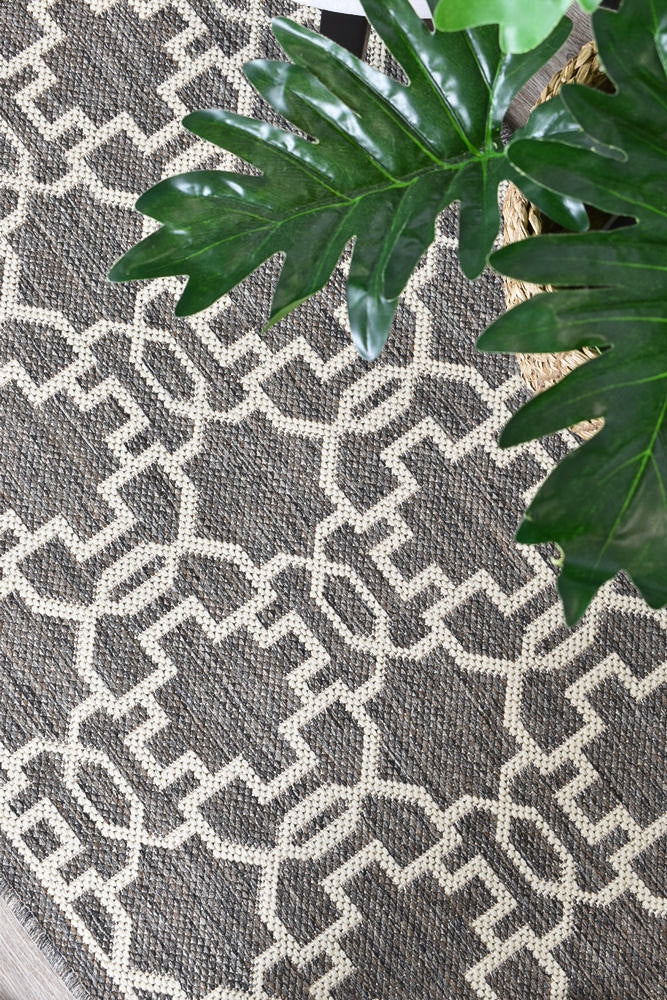 Alaska Indoor Outdoor 08 Brown Cream Rug