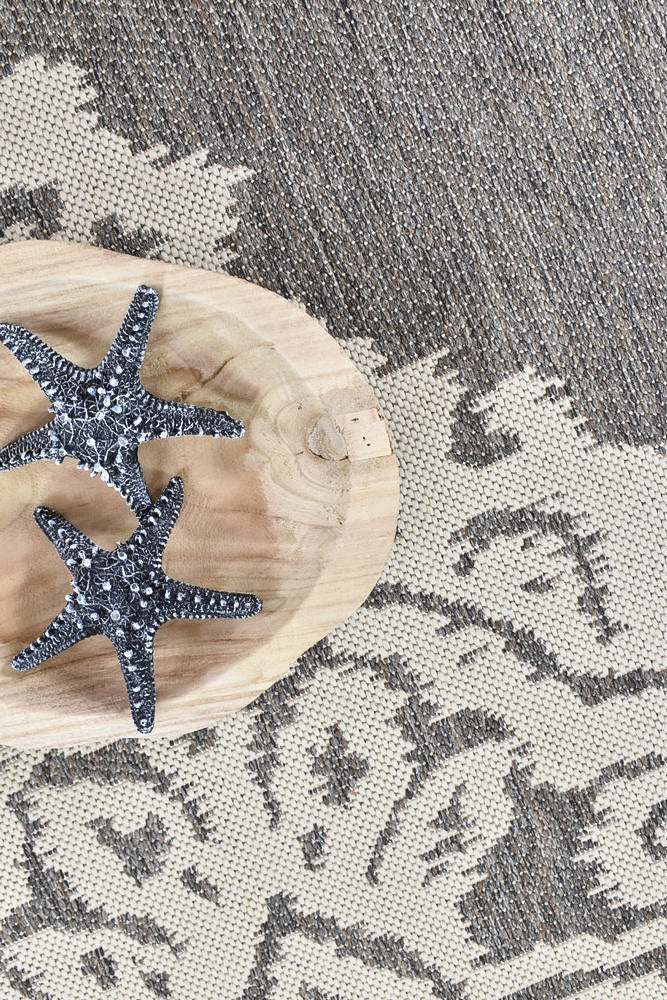 Alaska Indoor Outdoor 05 Brown Cream Rug