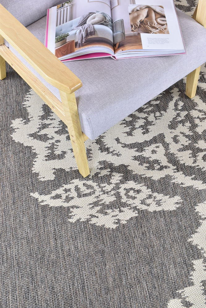 Alaska Indoor Outdoor 05 Brown Cream Rug