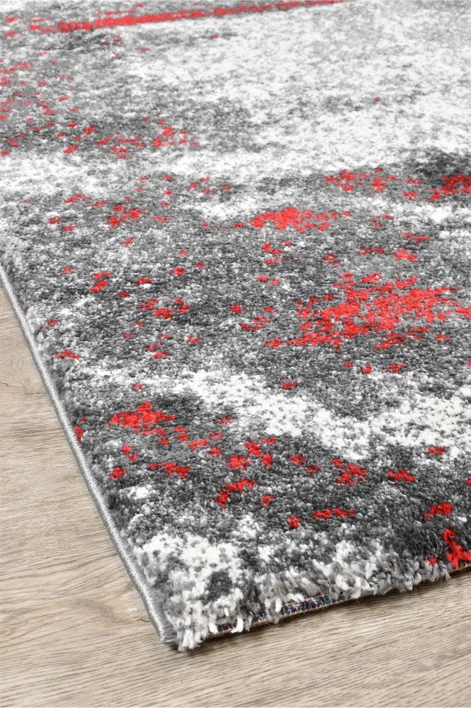 Dahlia 176 Grey Red Rug