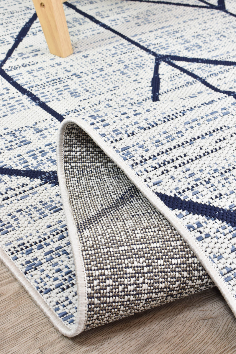 Mirada Cream Blue Outdoor Rug